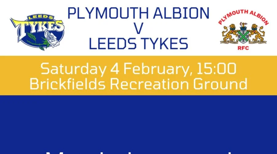 Plymouth Albion v Leeds Tykes with logos, Saturday 4 February, 15:00, Brickfields Recreation Ground, Match day squad