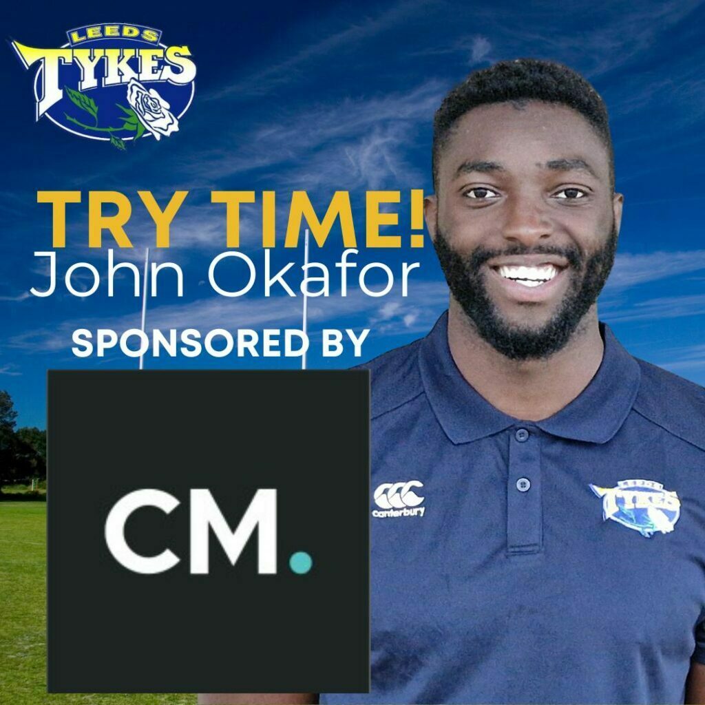 John Okafor try
Sponsored by 	Charlton Morris