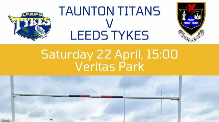 Taunton Titans v Leeds Tykes with logos, Saturday 22 April, 15:00 Veritas Park, Match report Photo of match day squad