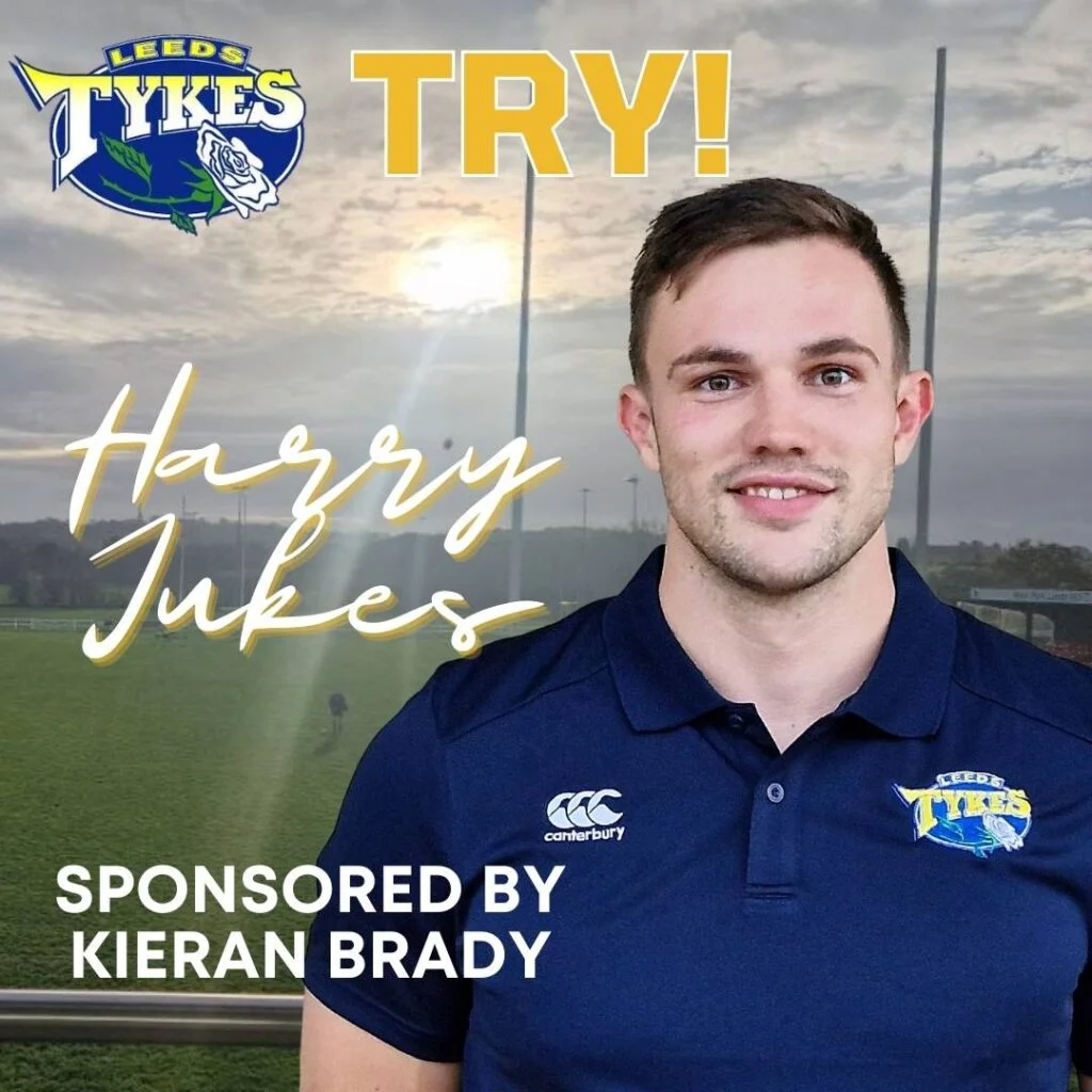 Harry Jukes try
Harry is sponsored by Kieran Brady
