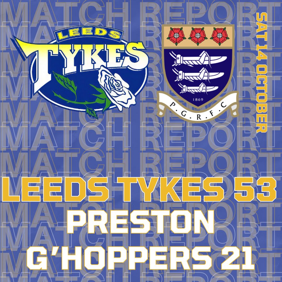 Match report Leeds Tykes 53 Preston Grasshoppers 21 Team logos Sat 14 October