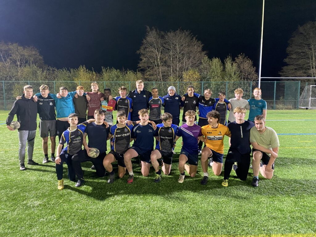 Jack Gilmartin with some West Park Leeds 15/16 year olds