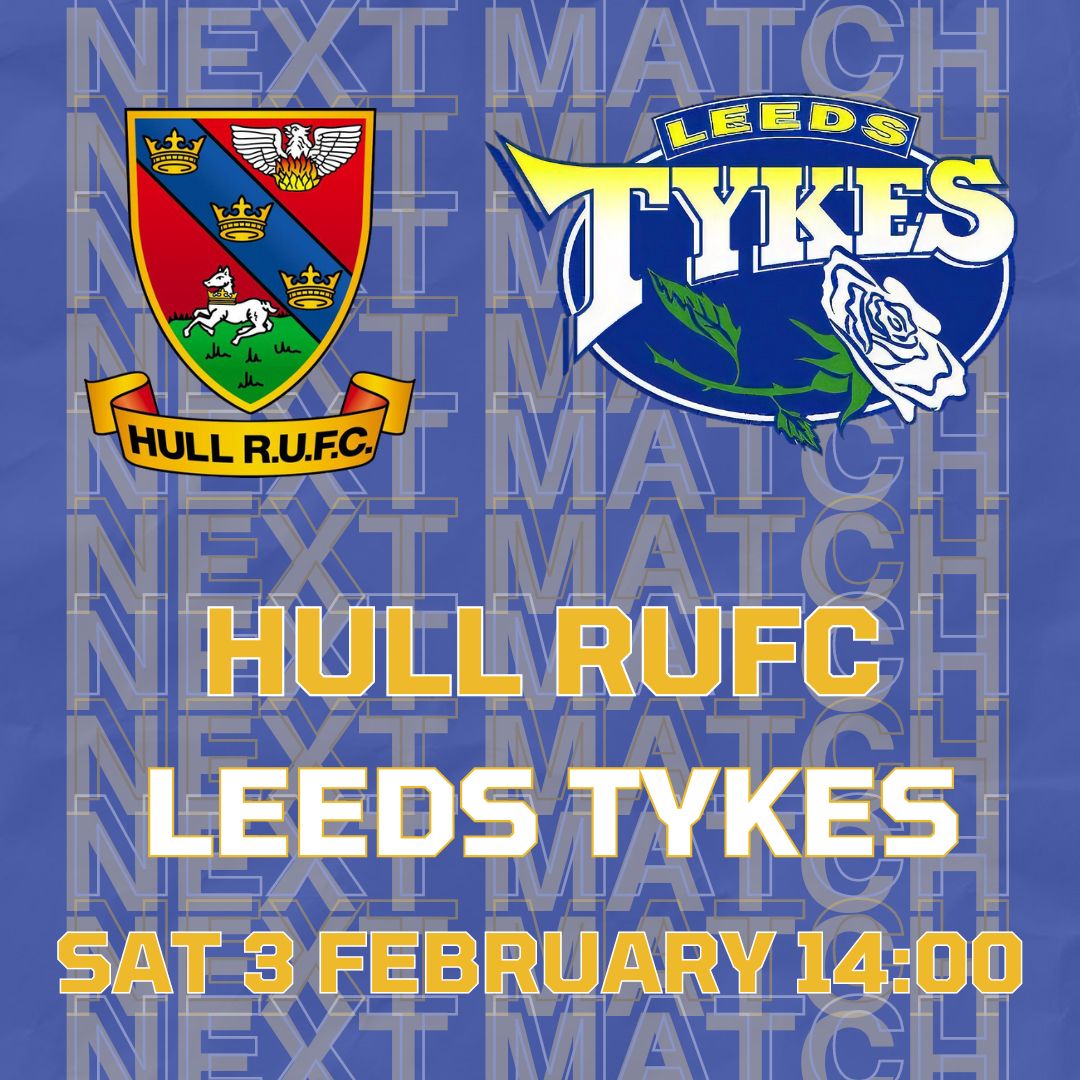 Next match Hull RUFC Leeds Tykes Team logos Sat 3 February 14:00