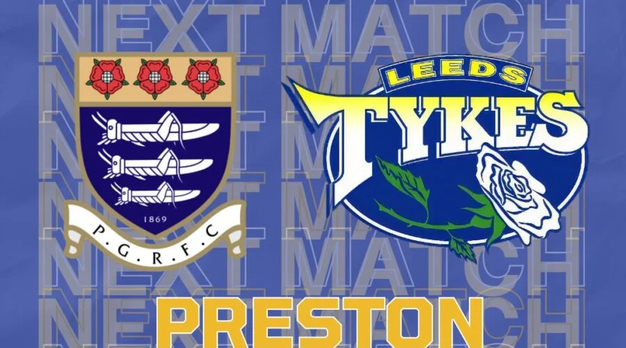 Next match Preston Grasshoppers Leeds Tykes Team logos Sat 17 February 14:30