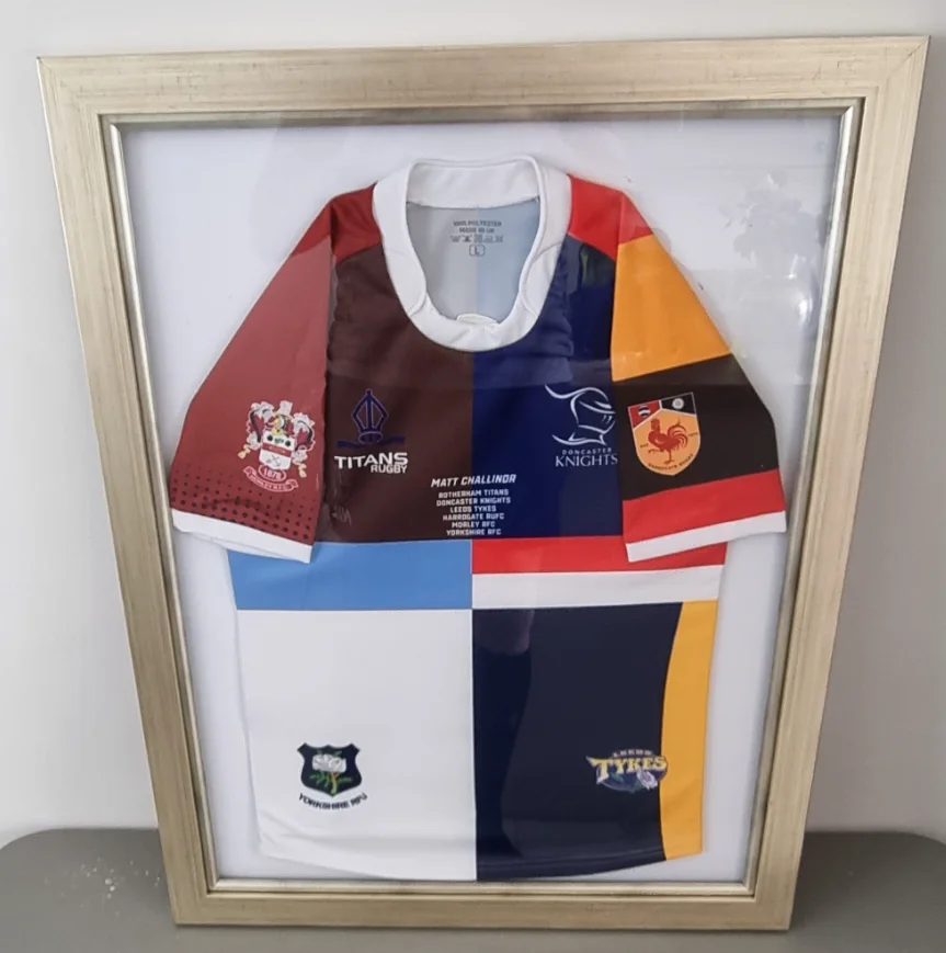 Technicoloured rugby shirt