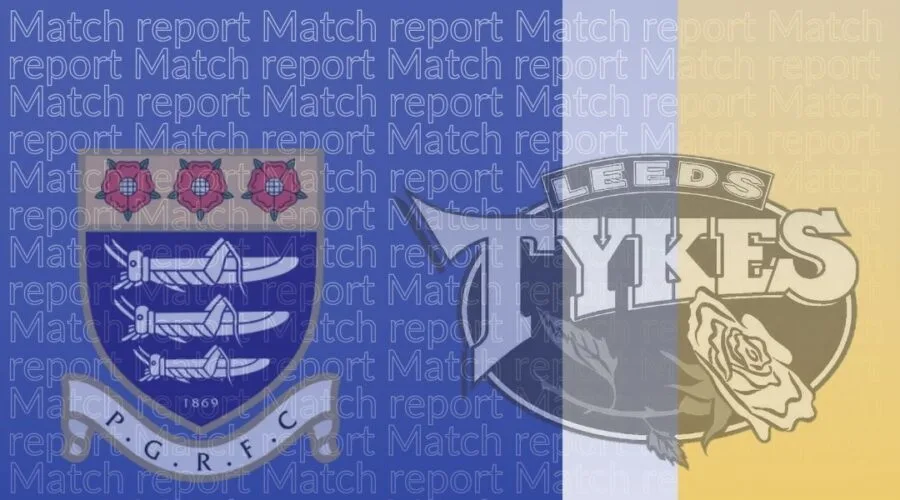 Preston Grasshoppers RFC 10 Leeds Tykes 45 Saturday 1 March Logos of both clubs