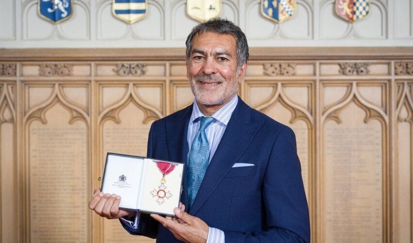 Alastair da Costa, Leeds Tykes' Chair, with his CBE