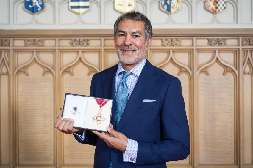 Alastair da Costa, Leeds Tykes' Chair, with his CBE