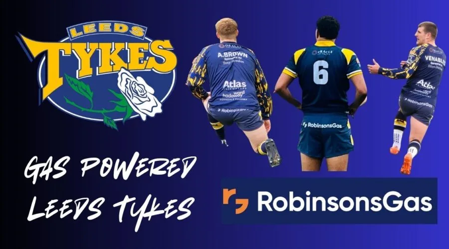 Images of Tykes players with Robinsons Gas on their shorts