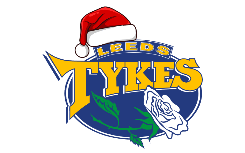 Leeds Tykes logo with festive hat