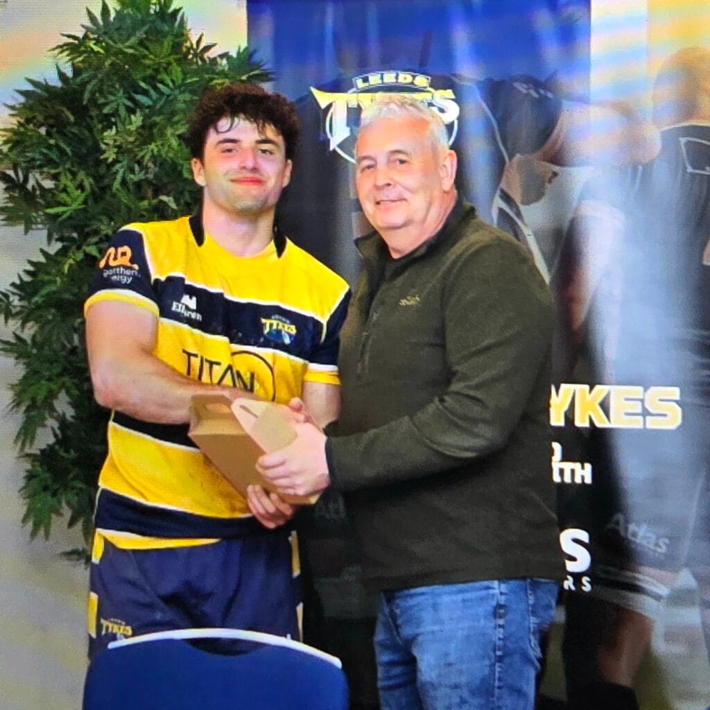 The Horsforth Brewer Player of the Match was Sebi Krippner. His award was presented by Steve Burnhill of Northern Game Feeds