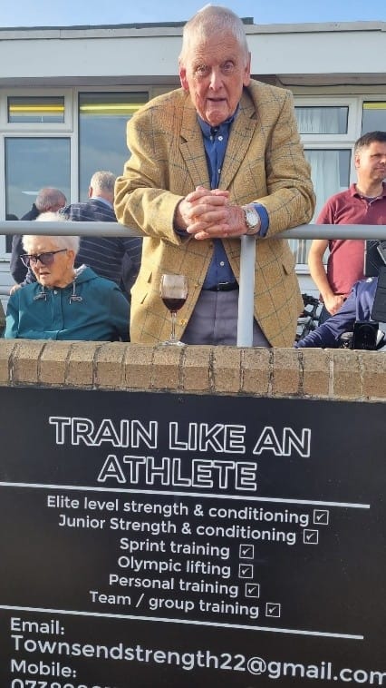 Andy watching Leeds Tykes at Sheffield Tigers with Monica Pickersgill also in shot