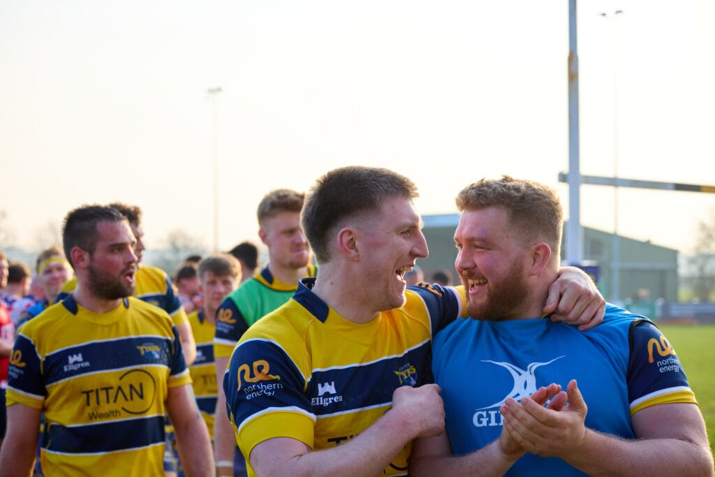 Jonny Teague with Kieran Davies and Will Dennis