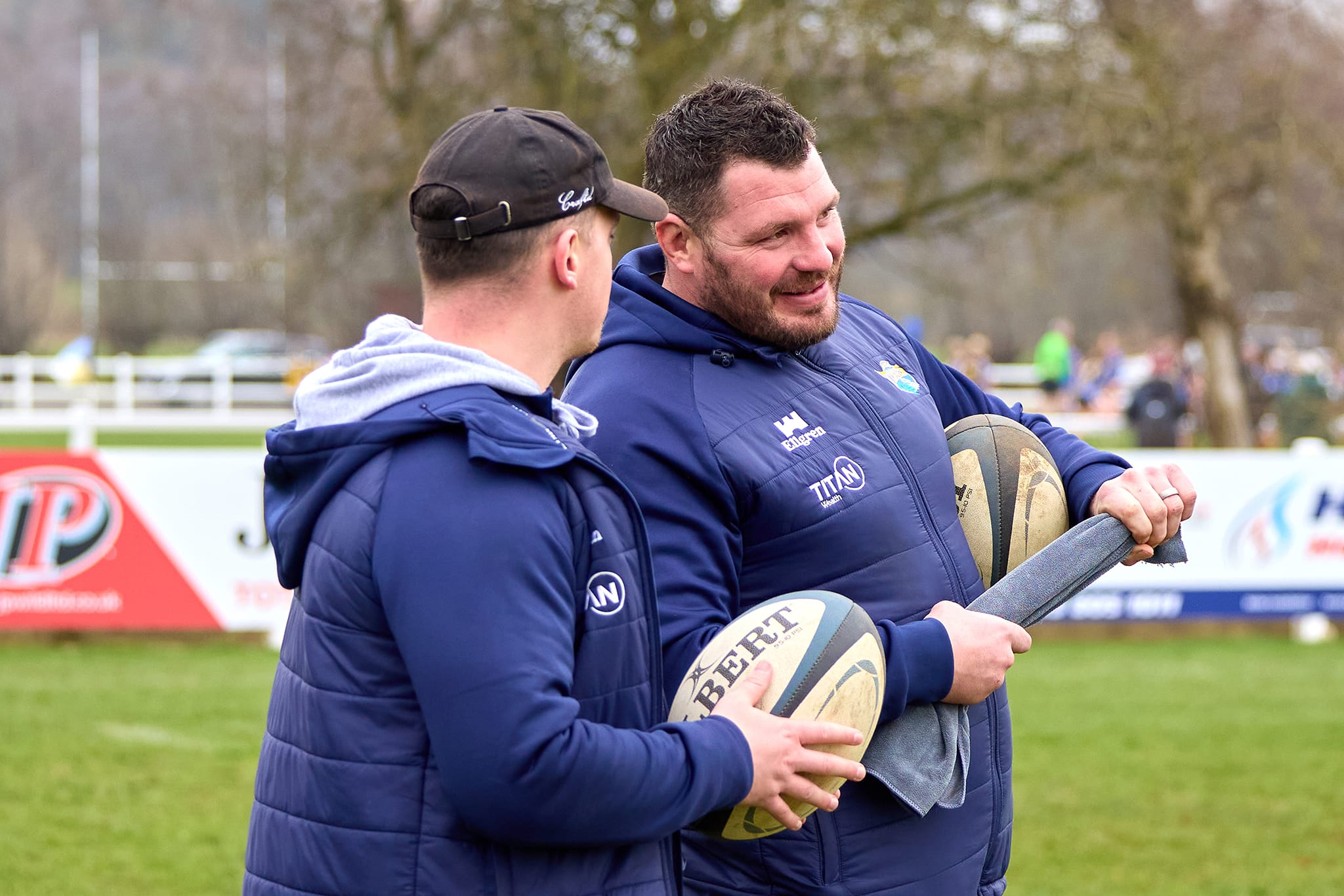 Head coach Pete Lucock with forwards coach James Phillips