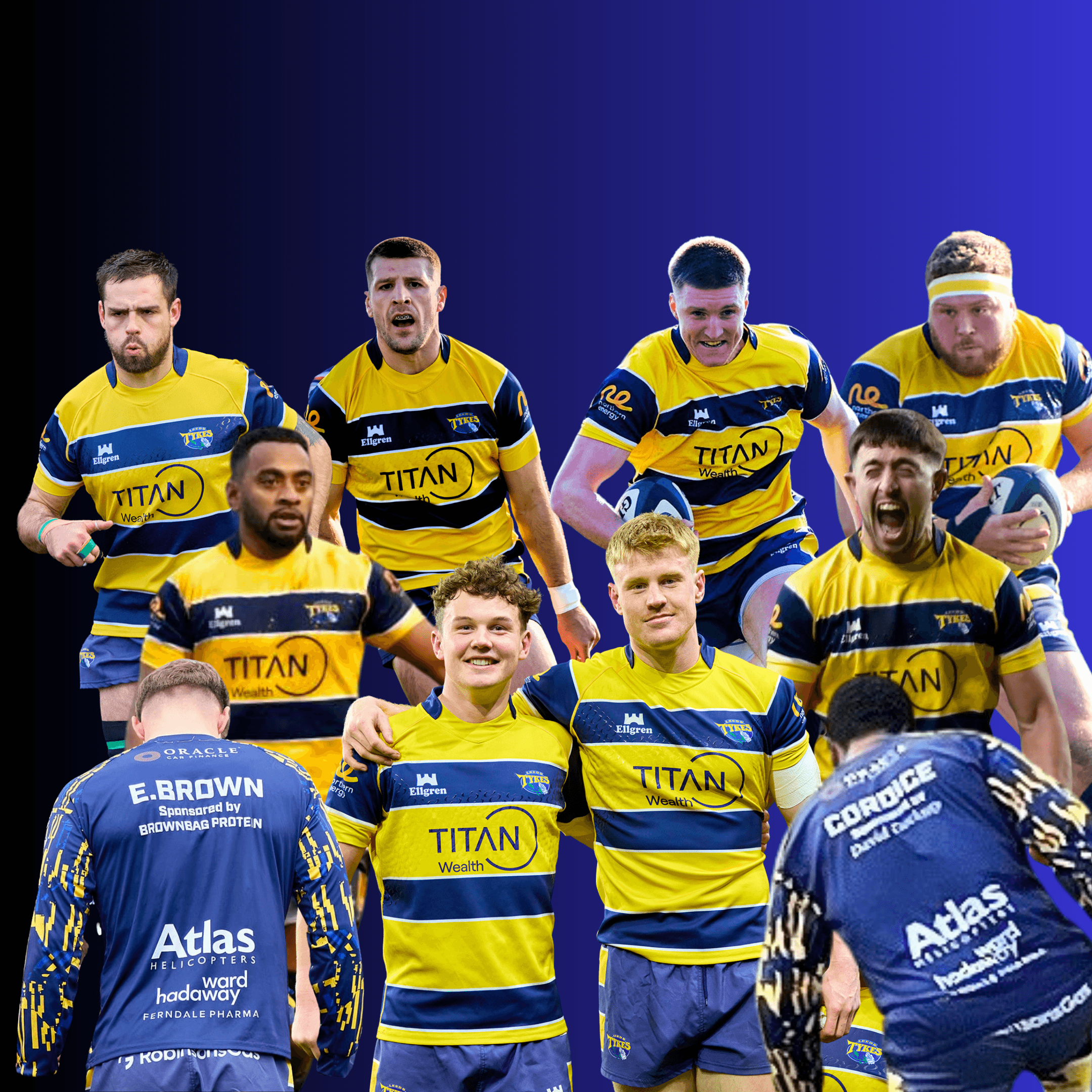 Various Leeds Tykes players