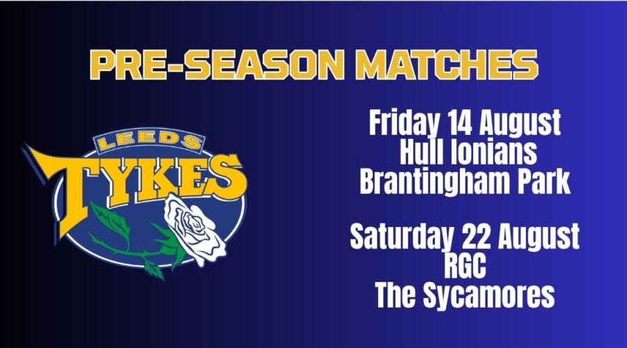 Leeds Tykes logo Pre-season match dates 2026-27