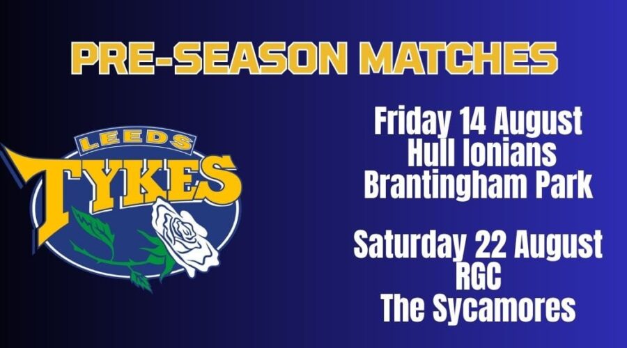 Leeds Tykes logo Pre-season match dates 2026-27