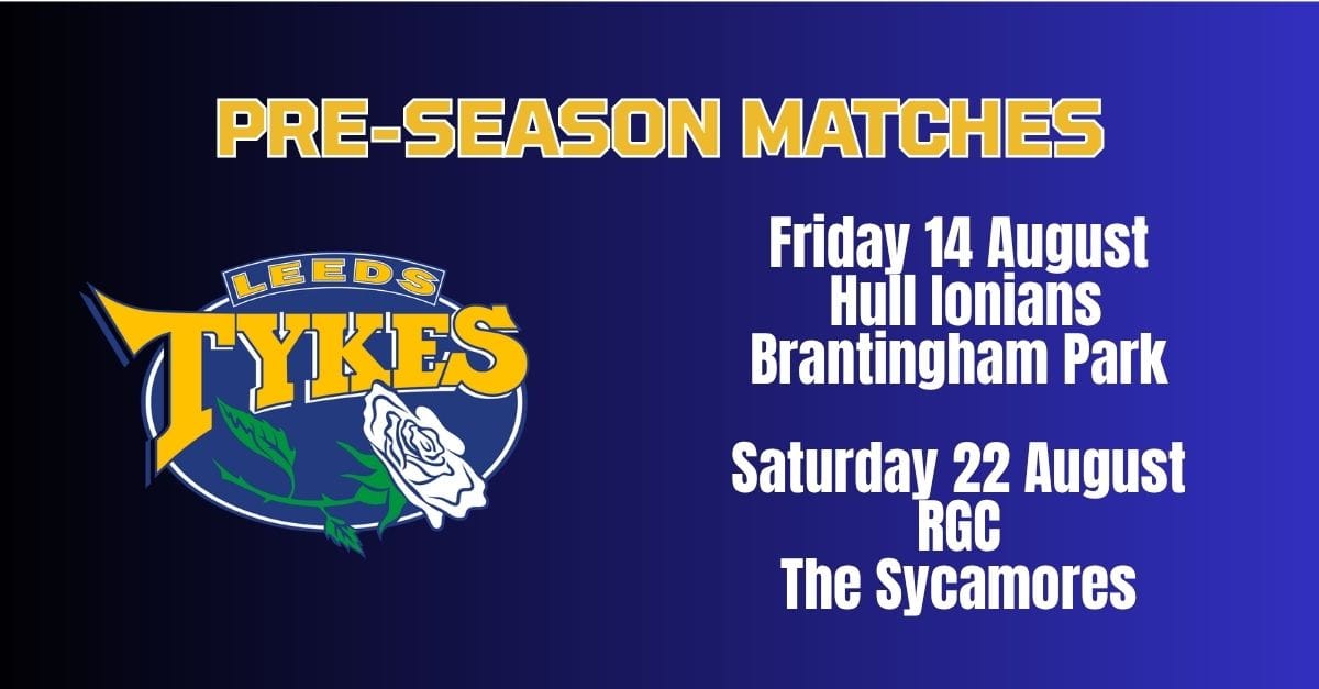 Leeds Tykes logo Pre-season match dates 2026-27