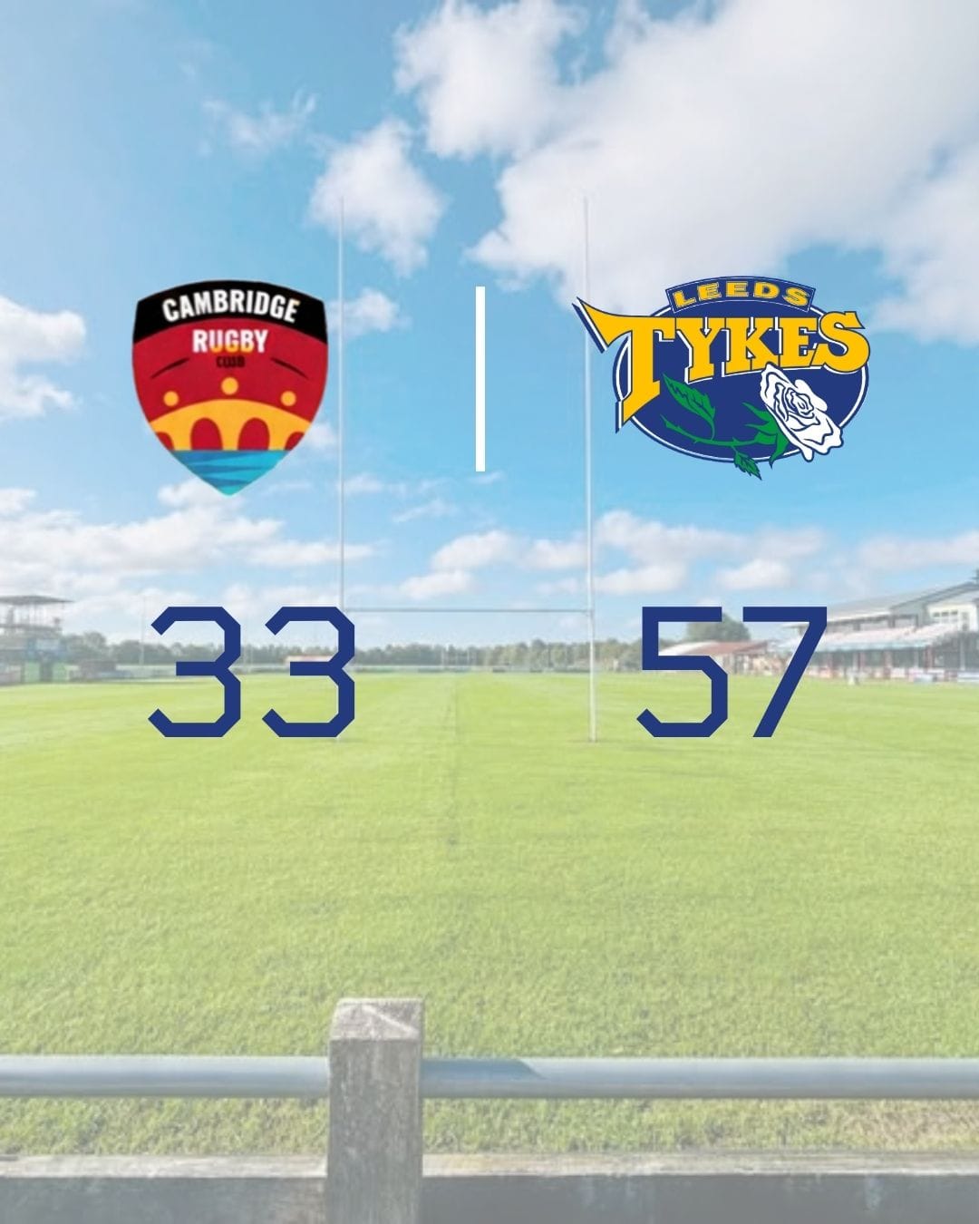Cambridge Rugby 33 Leeds Tykes 57